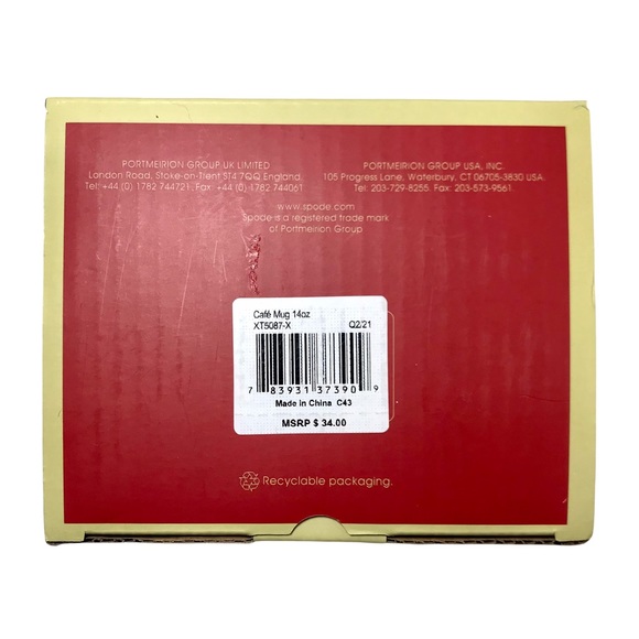 SPODE Christmas Tree Cafe Mug ~ New In Box Cocoa Coffee Tea Mug 14 Oz. - Picture 11 of 13